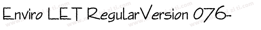 Enviro LET RegularVersion 076字体转换